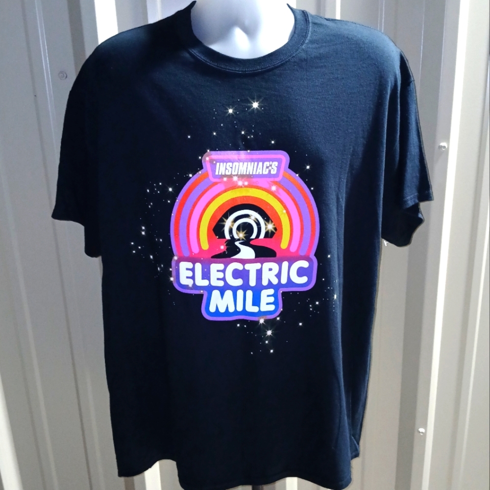 New EDM INSOMNIAC'S ELECTRIC MILE T shirt size XL